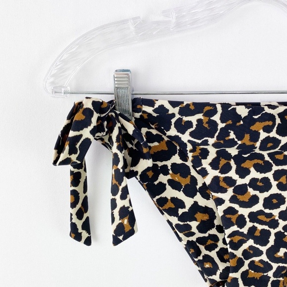 Show Me Your Mumu Mermaid Bikini Bottom Size S Leopard Print Tie Waist - Picture 2 of 4
